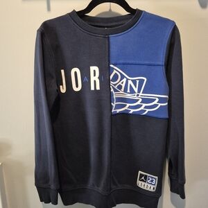 Boys Jordan Two-Tone Navy and Blue Sweatshirt